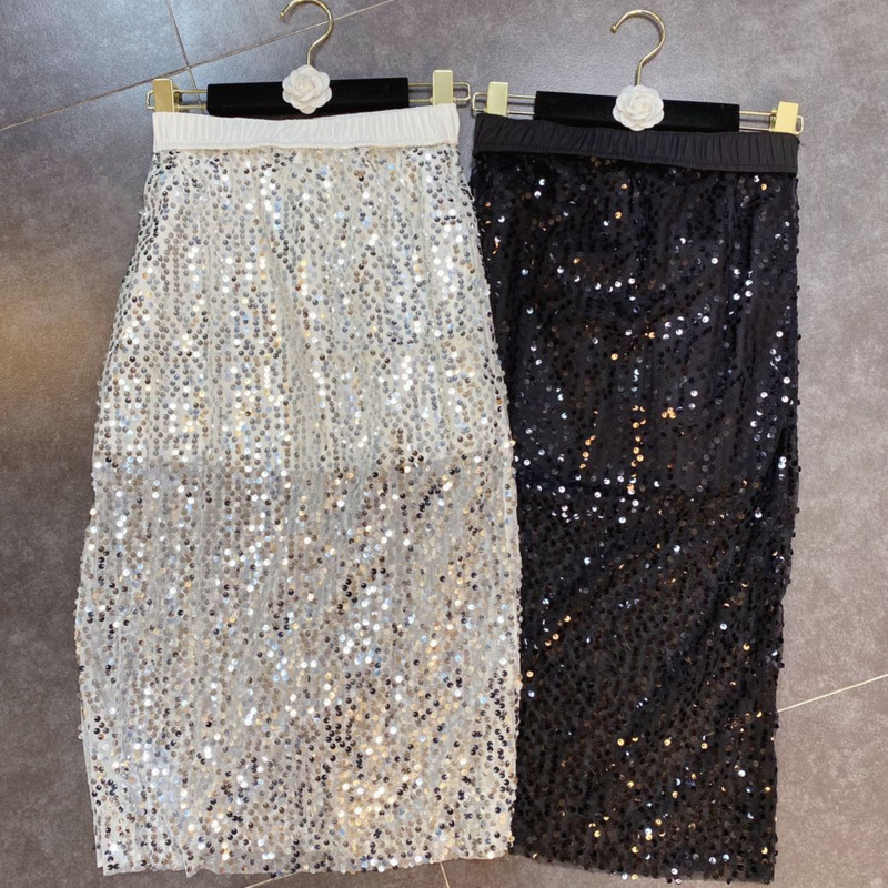 Women Skirt Elastic Waist Fashion Spring Summer Ladies Luxury Sequins Party HR410 210525, Silver
Women Skirt Elastic Waist Fashion Spring Summer Ladies Luxury Sequins Party HR410 210525, Silver