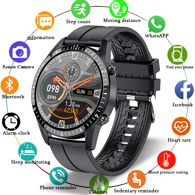 LIGE Smart Watch Phone Full Touch Screen Sport Fitness Watch IP68 Waterproof Bluetooth Connection For Android ios smartwatch Meng, Black
LIGE Smart Watch Phone Full Touch Screen Sport Fitness Watch IP68 Waterproof Bluetooth Connection For Android ios smartwatch Meng, Black