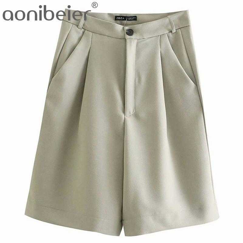 Spring Summer Knee Length Pants Folds Front High Waist Women Career Female Casual Straight Trousers Suits 210604, Shorts
Spring Summer Knee Length Pants Folds Front High Waist Women Career Female Casual Straight Trousers Suits 210604, Shorts