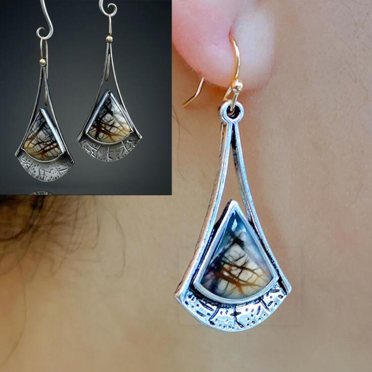 Dangle & Chandelier Retro Picasso Abstract Texture Pendant Earrings For Women Vintage Jewelry Geometric Triangle Resin Stone Statement, Silver
Dangle & Chandelier Retro Picasso Abstract Texture Pendant Earrings For Women Vintage Jewelry Geometric Triangle Resin Stone Statement, Silver