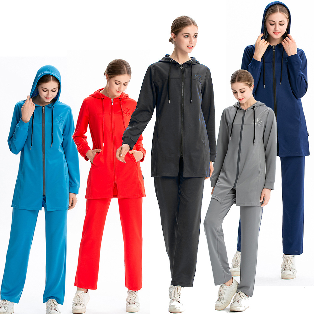 Loose Hoodies Two Piece Set Tops and Sports Long Pants Women Dubai Muslim Abaya Kaftan Islamic Spring Hooded Trasuit Sets 2021
Loose Hoodies Two Piece Set Tops and Sports Long Pants Women Dubai Muslim Abaya Kaftan Islamic Spring Hooded Trasuit Sets 2021