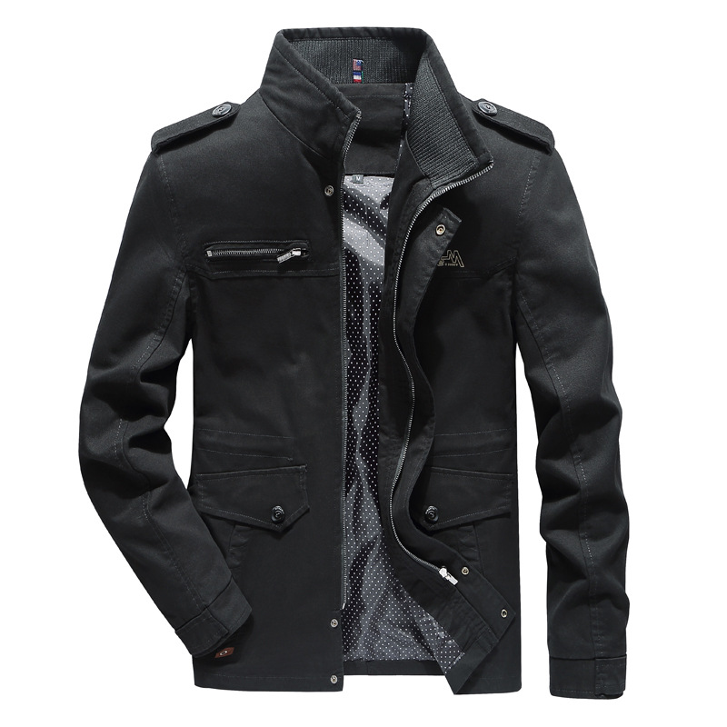 Men's Jacket Washed Pure Cotton Outdoor Fashion Men Casual Jackets Spring and Autumn Windbreaker Male Coats Plus size -4XL 1318, Khaki
Men's Jacket Washed Pure Cotton Outdoor Fashion Men Casual Jackets Spring and Autumn Windbreaker Male Coats Plus size -4XL 1318, Khaki