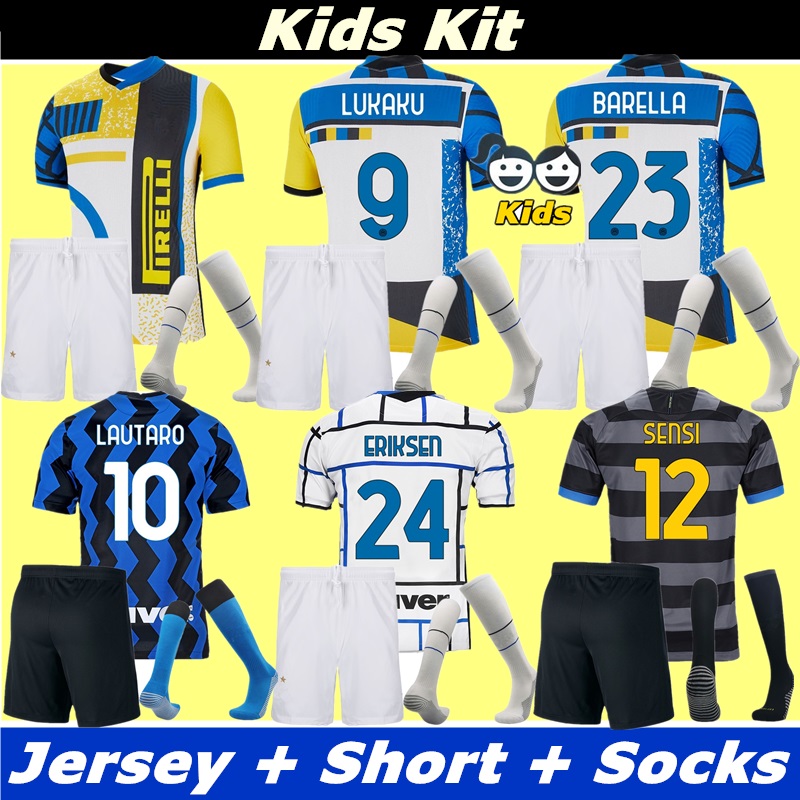 INTER 2021 soccer jersey LUKAKU MILAN VIDAL BARELLA LAUTARO ERIKSEN ALEXIS HAKIMI 20 21 football shirt uniforms kids kit boy sets, Black
INTER 2021 soccer jersey LUKAKU MILAN VIDAL BARELLA LAUTARO ERIKSEN ALEXIS HAKIMI 20 21 football shirt uniforms kids kit boy sets, Black