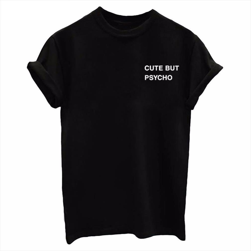 cute but psycho letter mens print men short sleeve o neck loose ladies fashion tee clothes mujer, White;black
cute but psycho letter mens print men short sleeve o neck loose ladies fashion tee clothes mujer, White;black