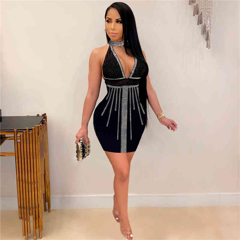 2022 Summer New European And American Sexy Hot Drill Sleeveless Halter Neck Open Back Perspective Slim Dress, Black
2022 Summer New European And American Sexy Hot Drill Sleeveless Halter Neck Open Back Perspective Slim Dress, Black