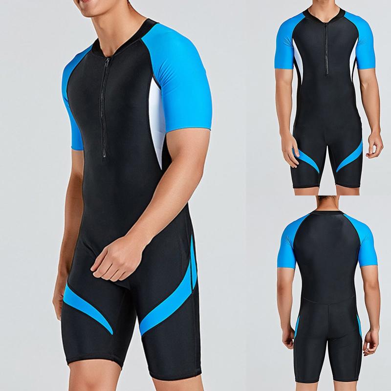 One-Piece Suits Mens 3mm Neoprene Shorty Wetsuit Full Body Diving Suit Front Zip For Snorkeling Surfing Swimming Coverall 
One-Piece Suits Mens 3mm Neoprene Shorty Wetsuit Full Body Diving Suit Front Zip For Snorkeling Surfing Swimming Coverall