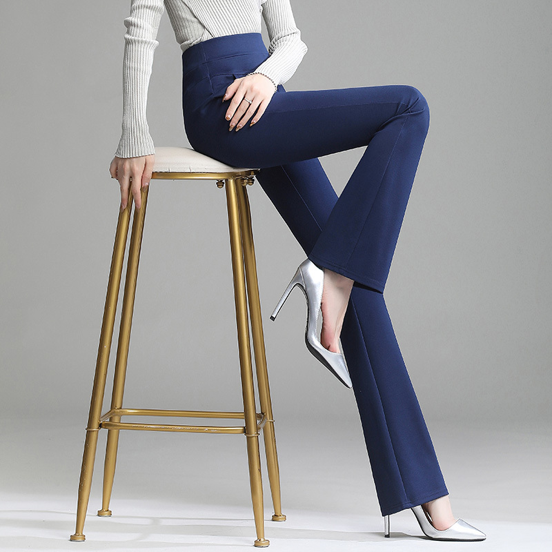 OL Style Pants Women Autumn and Winter Fashion High Waist Plus Size 4XL Professional Trousers Flare 11516 210506