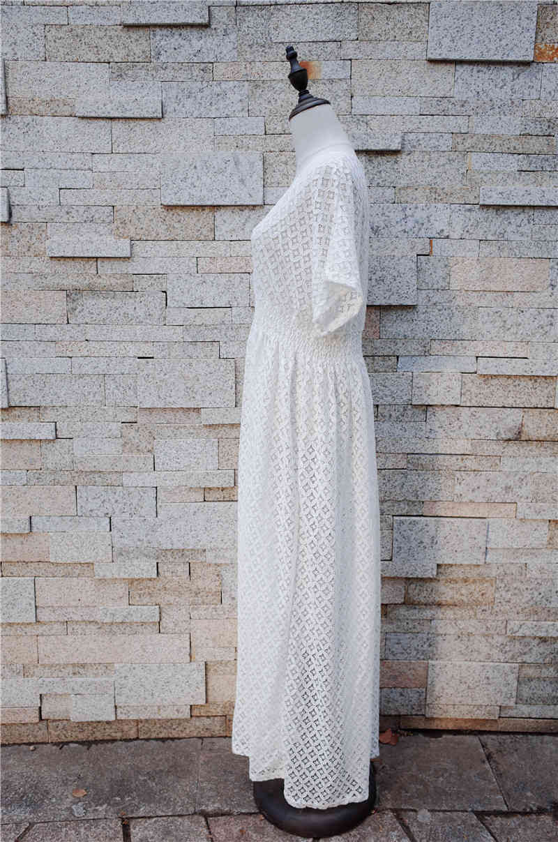 Saida de Praia Cover ups Beach Dresses Lace Robe Plage up Longa Tunic Pareos Bikini #Q629 210420