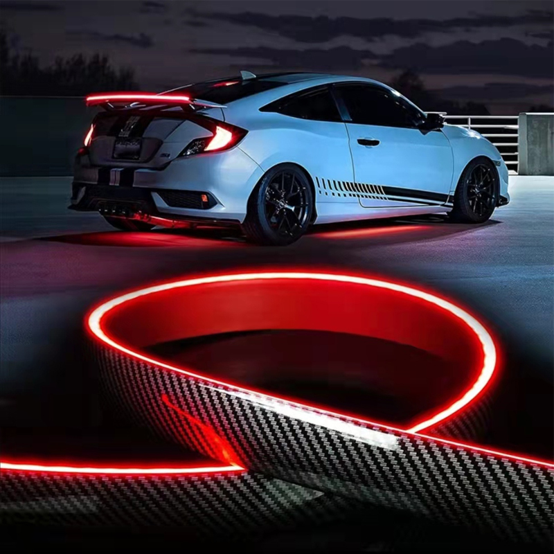 Flexible Car Trunk Tail Brake Lights Rear Additional Stop Multiple Flow Strips Turn Signal Lamp DRL Daytime Running Light