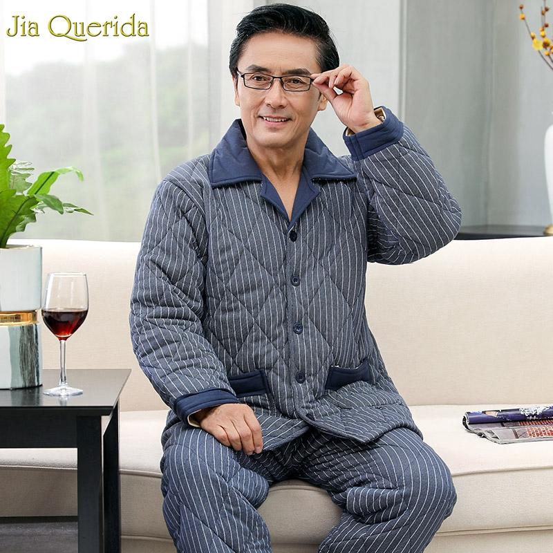 Men's Sleepwear Chinese Pajamas Cotton Winter Pajama Set Plus Size Father's Pyjamas Lapel Striped Printing 3 Layer Padded Warm Men, 7225
Men's Sleepwear Chinese Pajamas Cotton Winter Pajama Set Plus Size Father's Pyjamas Lapel Striped Printing 3 Layer Padded Warm Men, 7225