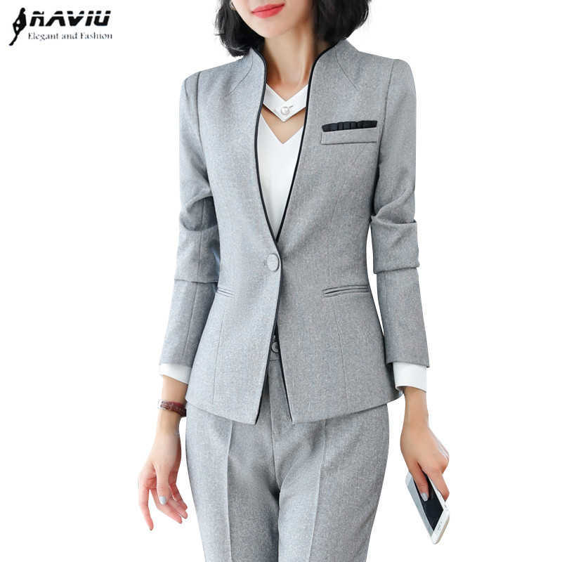 Fashion Pants Suit Black Gray Business Interview Long Sleeve Blazer and Trousers Office Ladies Plus Size Work Wear 210604, Black coat and skirt
Fashion Pants Suit Black Gray Business Interview Long Sleeve Blazer and Trousers Office Ladies Plus Size Work Wear 210604, Black coat and skirt