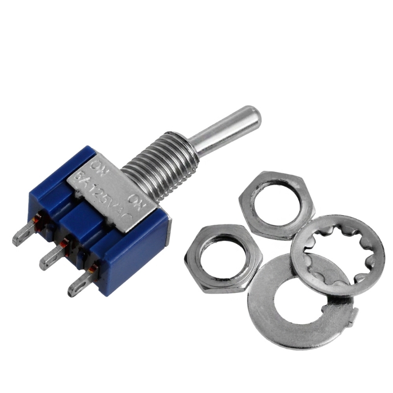 Miniature Tuimel switch Single Pole Double Throw Spdt (MTS102) Op-Op 125VAC 6A 1/4 "Mounting MTS-102