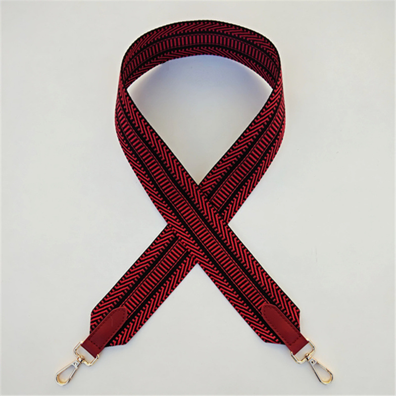 Colored Women Leather Belt Bag Accessories Rainbow Fabric Adjustable Bags Strap Handbag Nylon Shoulder Handles