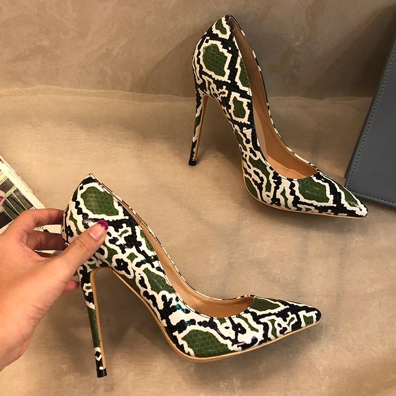 Fashion Green Python Snake Leather Poined Toe Stiletto High Heel Shoe Pump HIGH-HEELED Dress Shoes, 8m
Fashion Green Python Snake Leather Poined Toe Stiletto High Heel Shoe Pump HIGH-HEELED Dress Shoes, 8m