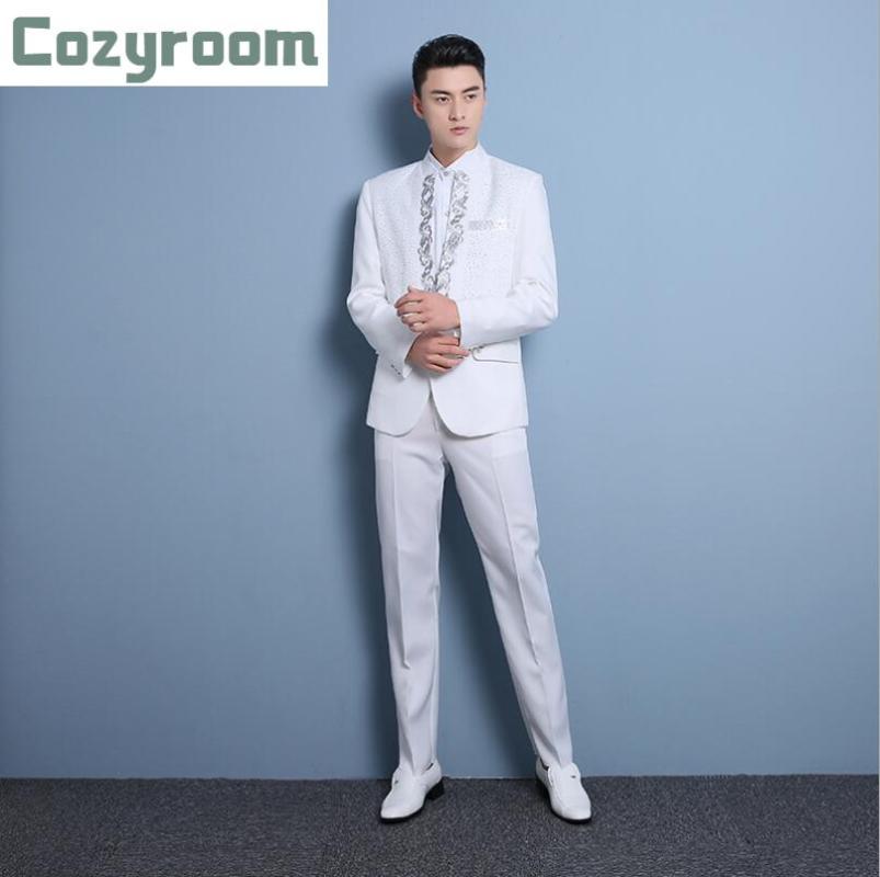 High Quality Sequin Suit Korean Slim Stage Chorus Costume Men' Suits Singer Host Men Clothing Fashion Groom' Wedding Dress & Blazers, Black
High Quality Sequin Suit Korean Slim Stage Chorus Costume Men' Suits Singer Host Men Clothing Fashion Groom' Wedding Dress & Blazers, Black