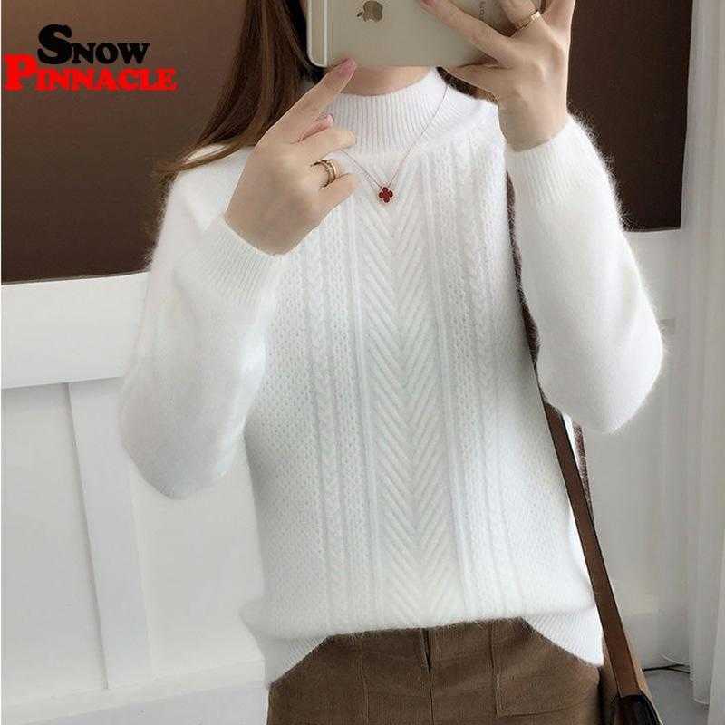 Women knitted sweater Autumn winter turtleneck pullovers tassel elegant female long sleeved knitwear 210524