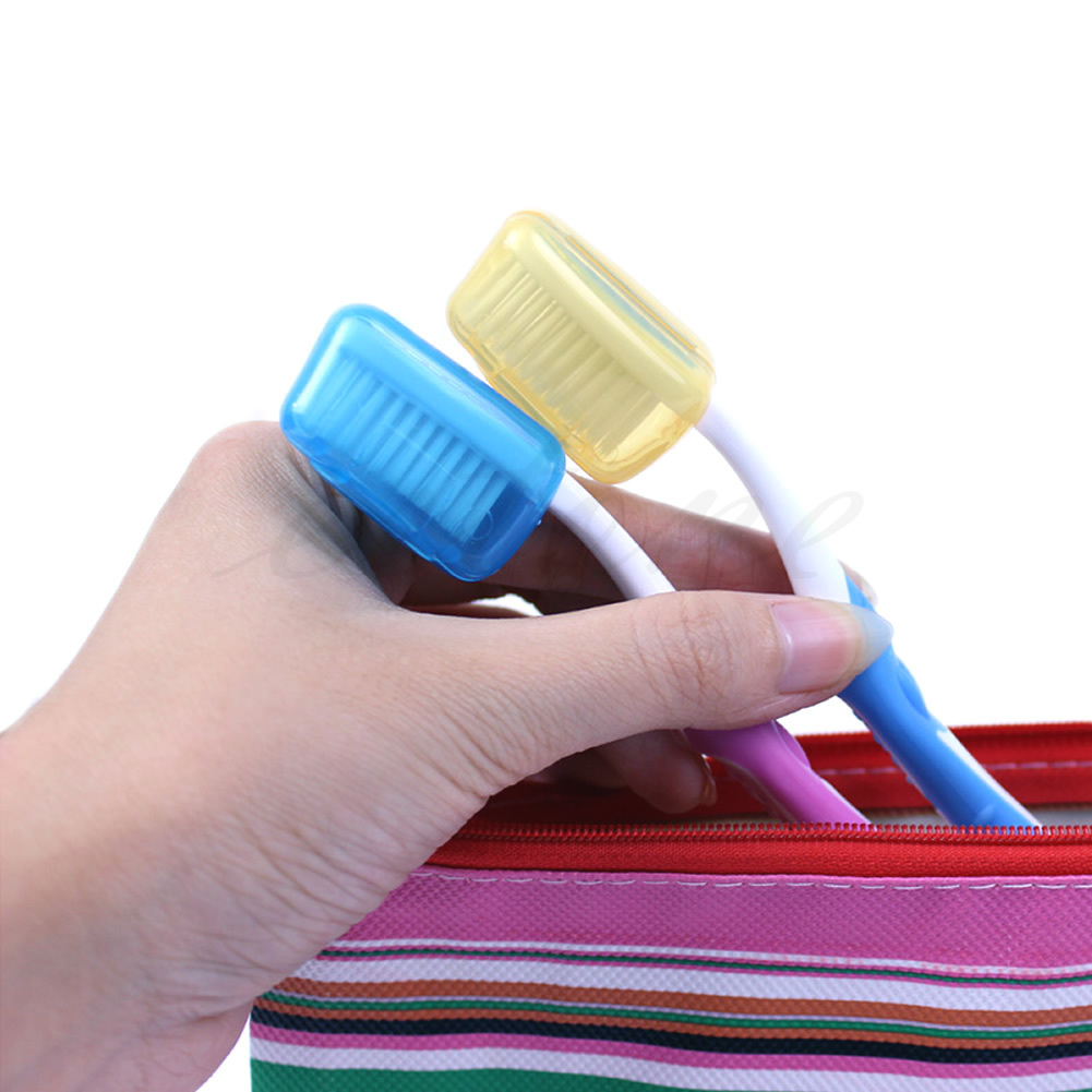 5 Pcs Portable Colorful Travels Toothbrush Head Cover Case Cap Hike Campsite Brush Cleaner Protector Storage Toothbrush Head