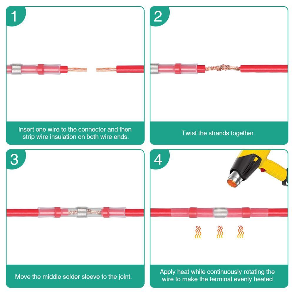 ORIGIN Seal 102pcs Connector Warm Dissipators Terminal Wire Encryption Electric Wire Isolated Solda Water Kit Connector