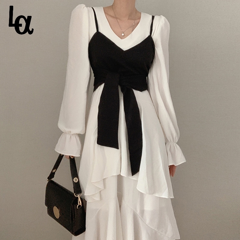 Summer Spring Korea chic High Waist Wrapped Chest Harness Vest Long Sleeve Dress Female Midi 210519, Only vest
Summer Spring Korea chic High Waist Wrapped Chest Harness Vest Long Sleeve Dress Female Midi 210519, Only vest