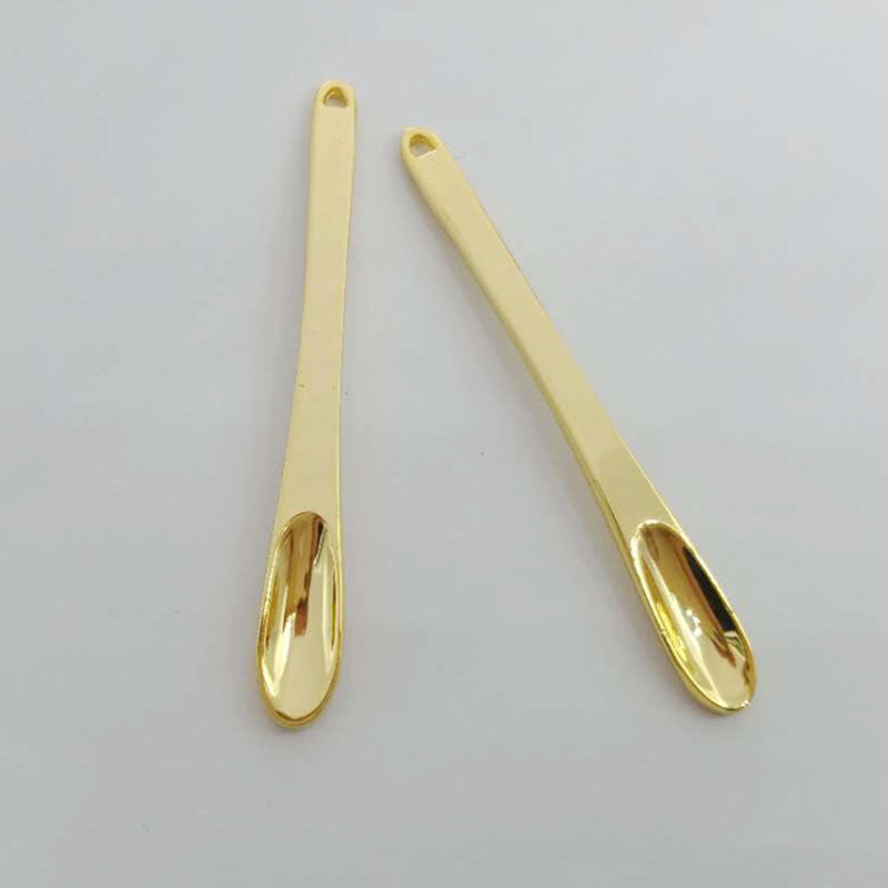 Mini Gold Spoon Spice Powder Shovel Household Smoking Accessories Snuff Snorter Sniffer Portable Eye Cream Spoons