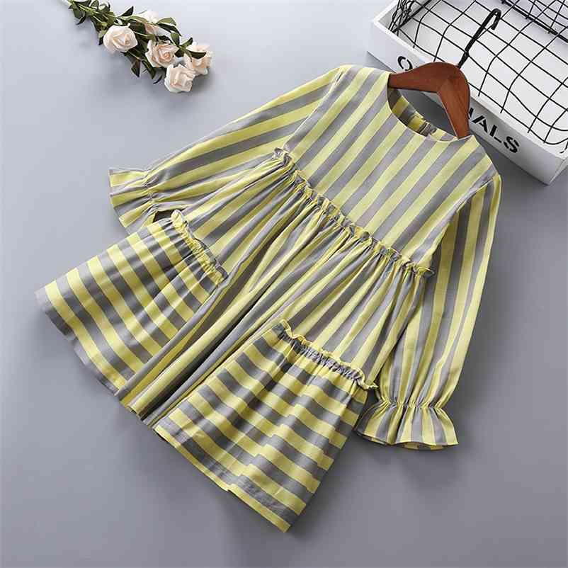 3-10 years High quality girl dress spring fashion casual striped ruched kid children clothing princess 210615, Lavender
3-10 years High quality girl dress spring fashion casual striped ruched kid children clothing princess 210615, Lavender