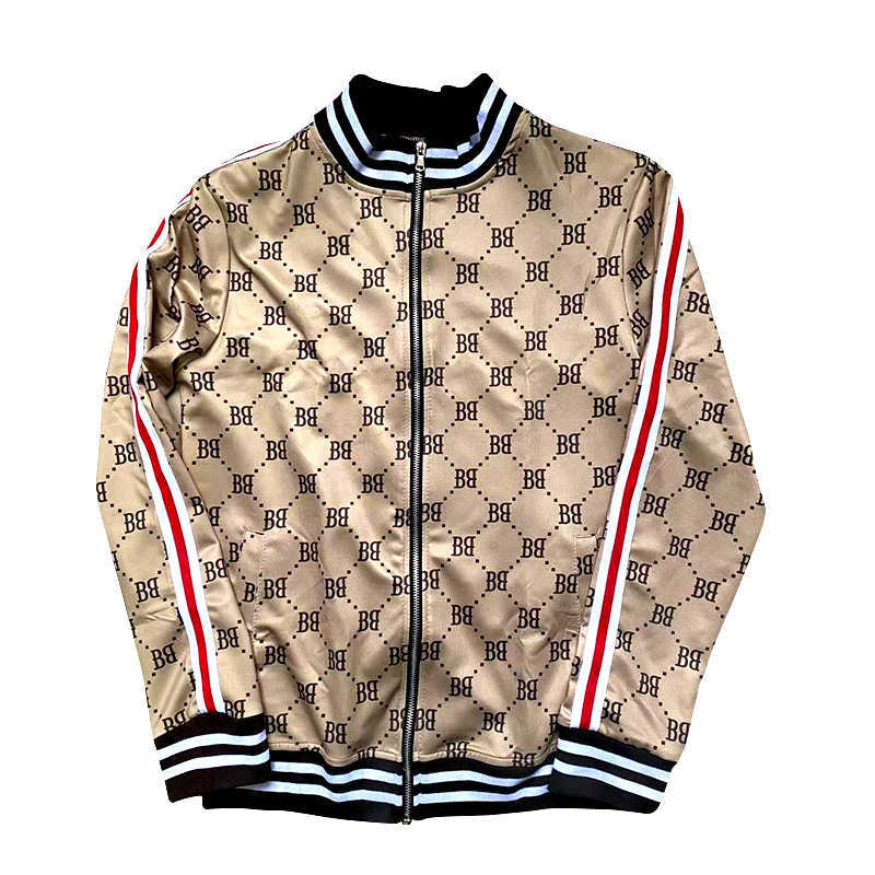 Plaid Men Jackets Casual top Zipper Jacket Sports Wear High quality Sweatshirt Fashion Man High Street Clothing Fast Delivery X0621