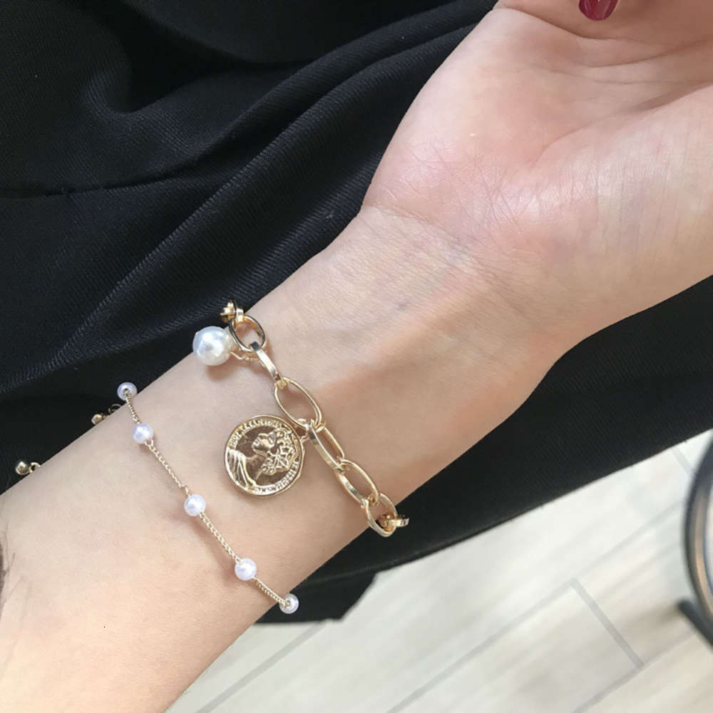 Hand catenary Street Po fashion personality double layer Bracelet sweet pearl chain bracelet Love Cross portrait handmaid, Golden;silver
Hand catenary Street Po fashion personality double layer Bracelet sweet pearl chain bracelet Love Cross portrait handmaid, Golden;silver