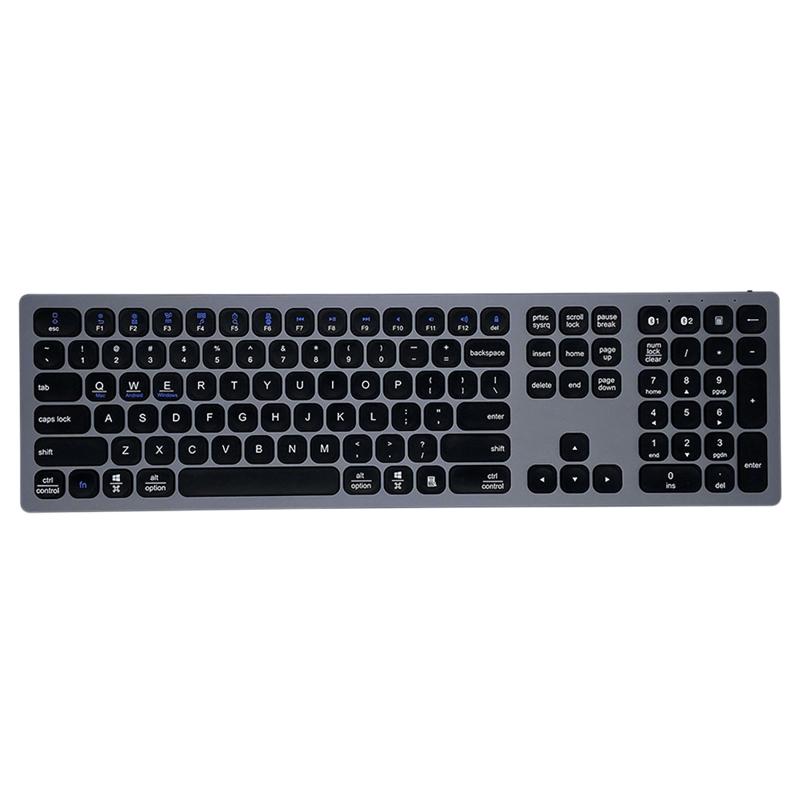 Bluetooth Keyboard, Aluminum Alloy Dual-Channel Wireless Keyboard For Phones, Tablets, Desktop Computers Keyboards
Bluetooth Keyboard, Aluminum Alloy Dual-Channel Wireless Keyboard For Phones, Tablets, Desktop Computers Keyboards