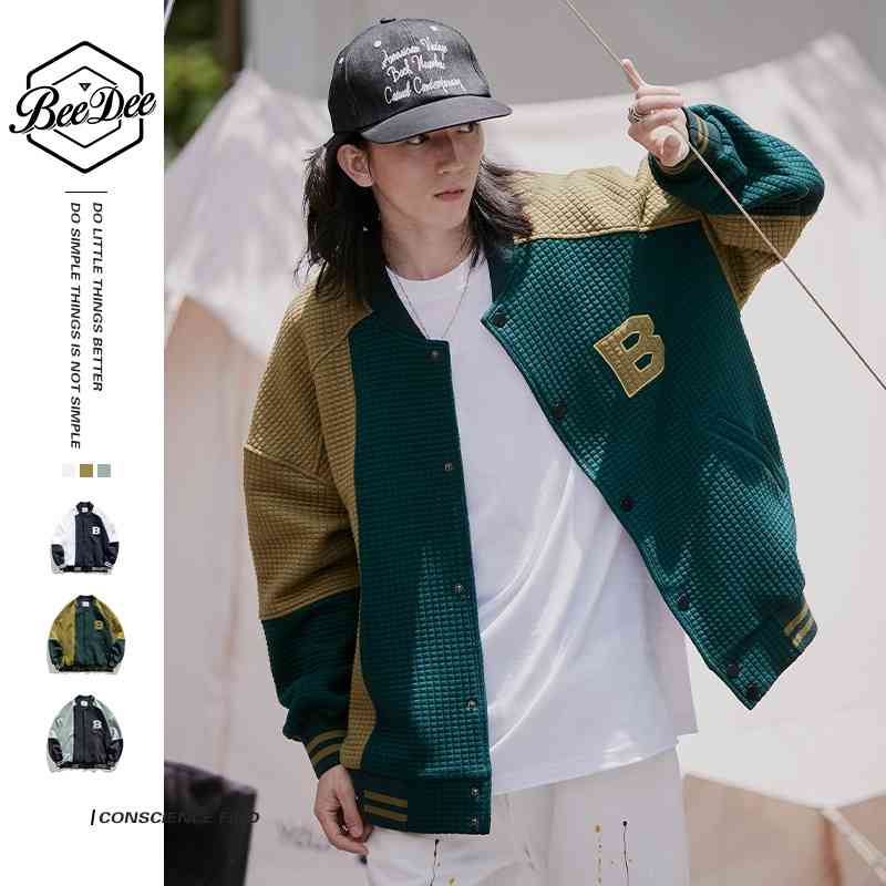 Beedee Jacket men's jacket trend 2021 autumn new knitted waffle Baseball Jersey, White
Beedee Jacket men's jacket trend 2021 autumn new knitted waffle Baseball Jersey, White