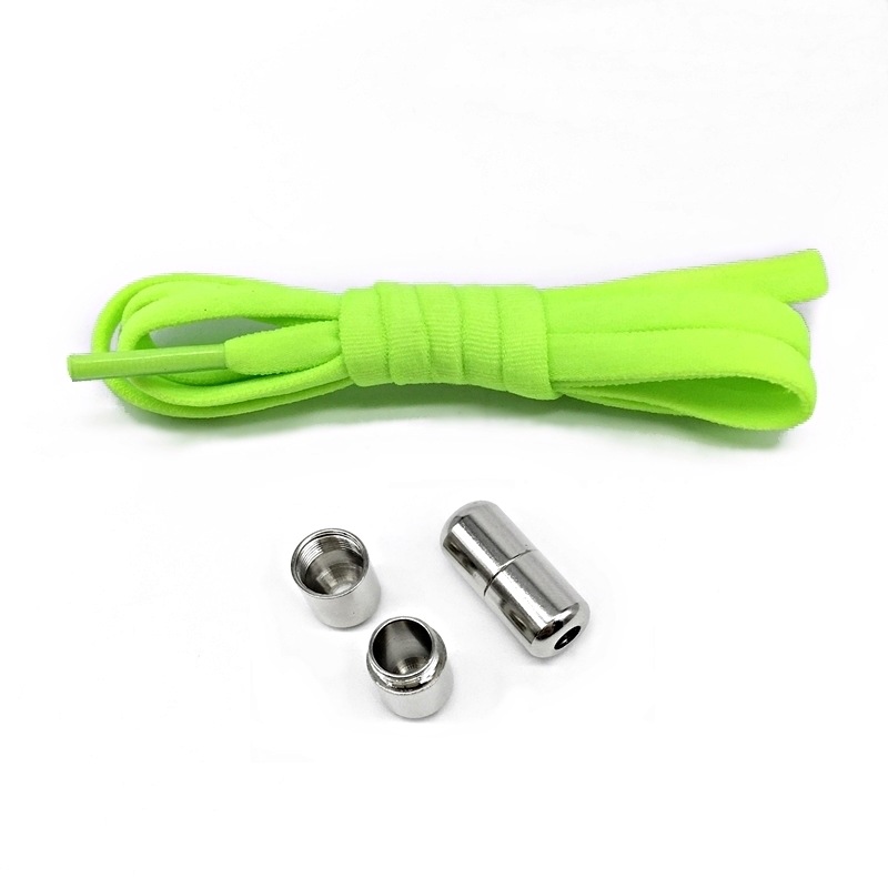 Metal Lock Shoelaces Round Elastic Shoe Laces Special No Tie Shoelace for Men Women Lacing Rubber Zapatillas