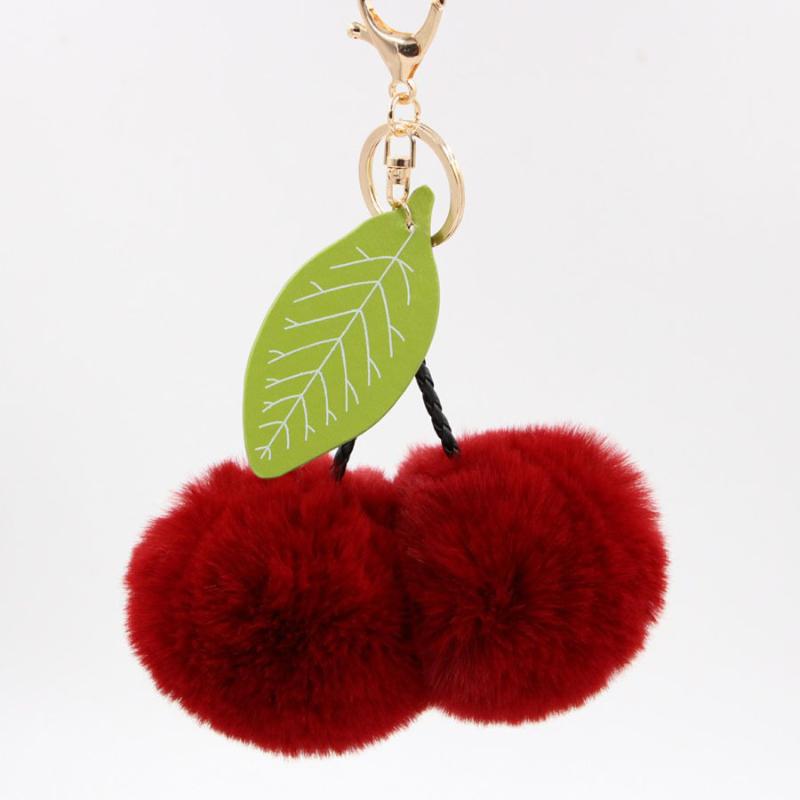 Keychains Cute Fluffy Artificial Fur Ball Pompon Cherry Leaf Keychain Key Chain Handbag Pendant Car Ring
Keychains Cute Fluffy Artificial Fur Ball Pompon Cherry Leaf Keychain Key Chain Handbag Pendant Car Ring