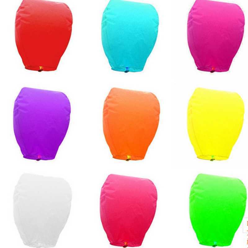 New 103050PCSlot Diy Chinese Sky Paper Flying ing Lanterns Fly Candle Lamps Christmas Wedding Birthday Party Decoration H10202885320
