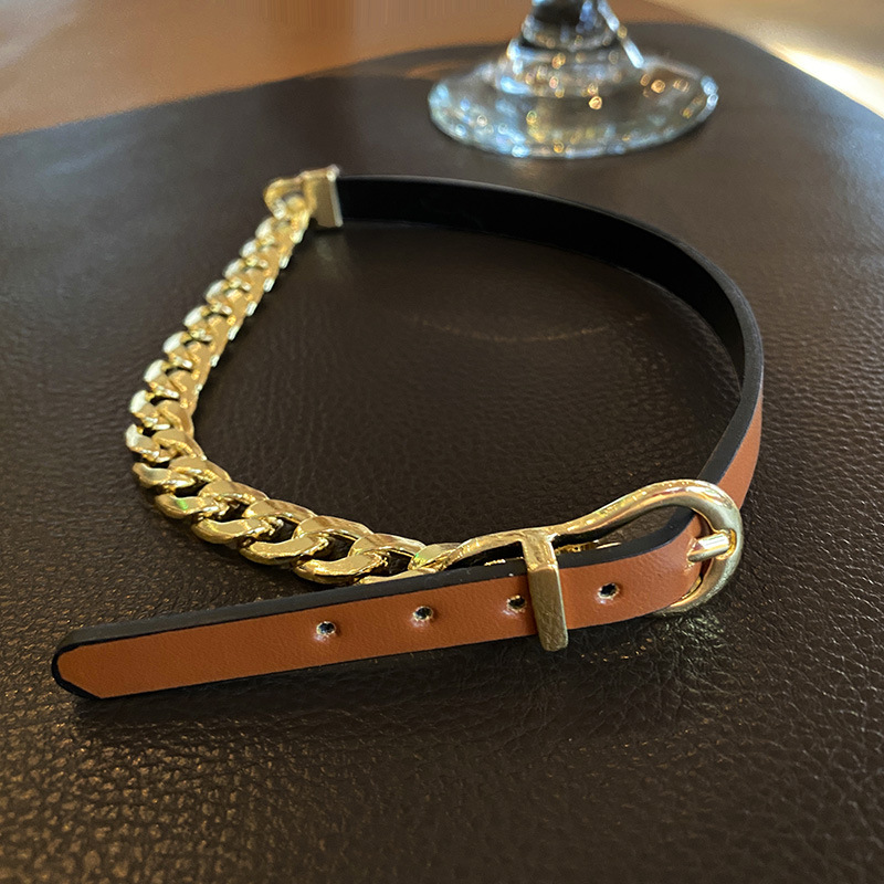 Chokers Titanium steel cowhide chain gold necklace neck ladies exquisite luxury student temperament gift for girlfriend jewelry
Chokers Titanium steel cowhide chain gold necklace neck ladies exquisite luxury student temperament gift for girlfriend jewelry