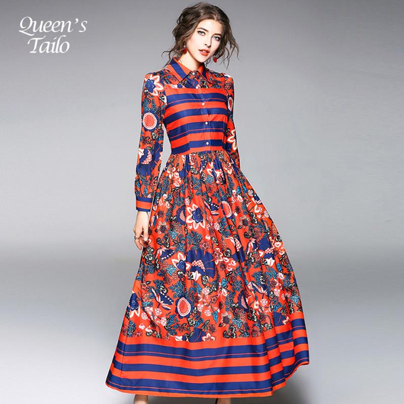 Casual Dresses Woman Vintage Floral Printed Dress Spring Female Maxi Party OL Runway 9026, Red
Casual Dresses Woman Vintage Floral Printed Dress Spring Female Maxi Party OL Runway 9026, Red