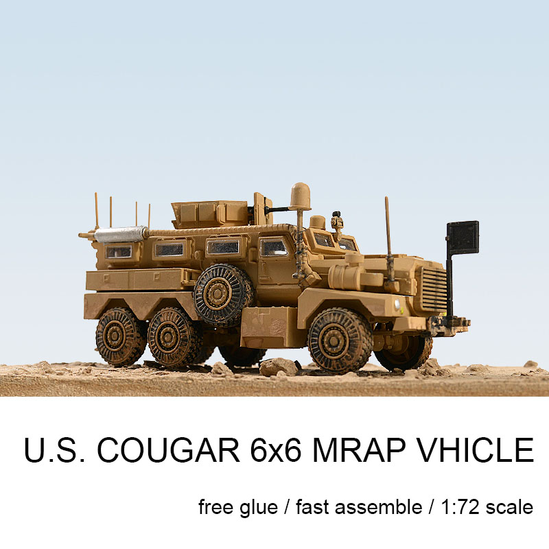 1/72 Cougar 6X6 Lightning Protection Vehicle Anti-ambush Vehicle Rubber-free Assembly Model Military Gifts for Boys and Girls
1/72 Cougar 6X6 Lightning Protection Vehicle Anti-ambush Vehicle Rubber-free Assembly Model Military Gifts for Boys and Girls
