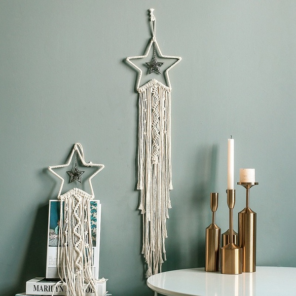 Pentagram Star Macrame Wall Hanging Tapestry Diy Handmade Woven Home Decor for Bedroom living room Boho Tapestry Hanging
Pentagram Star Macrame Wall Hanging Tapestry Diy Handmade Woven Home Decor for Bedroom living room Boho Tapestry Hanging