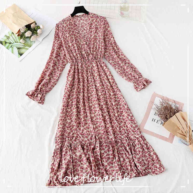 Elegant Chiffon Pleated Midi Dress Spring Fashion Women Long Sleeve Ruffles Print Dresses Elastic Waist Vintage Vestidos 210521, Color 3
Elegant Chiffon Pleated Midi Dress Spring Fashion Women Long Sleeve Ruffles Print Dresses Elastic Waist Vintage Vestidos 210521, Color 3