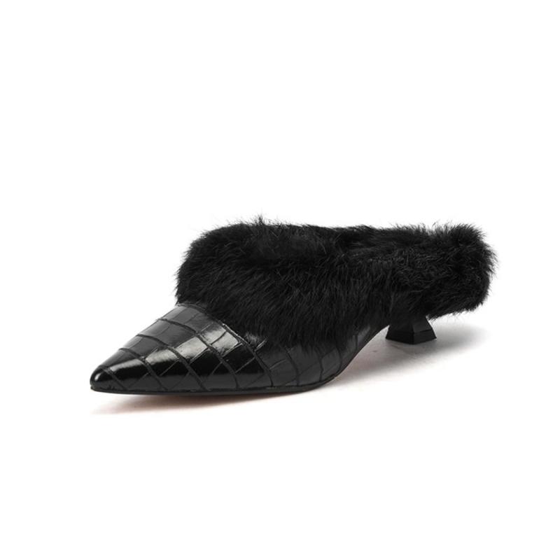 Womens Pointed Toe Real Fur Stone Pattern Leather Slipper Mule Strange Heel Furry Shoes Mules Black Warm Winter Thick 2Colors Slippers, Beige
Womens Pointed Toe Real Fur Stone Pattern Leather Slipper Mule Strange Heel Furry Shoes Mules Black Warm Winter Thick 2Colors Slippers, Beige