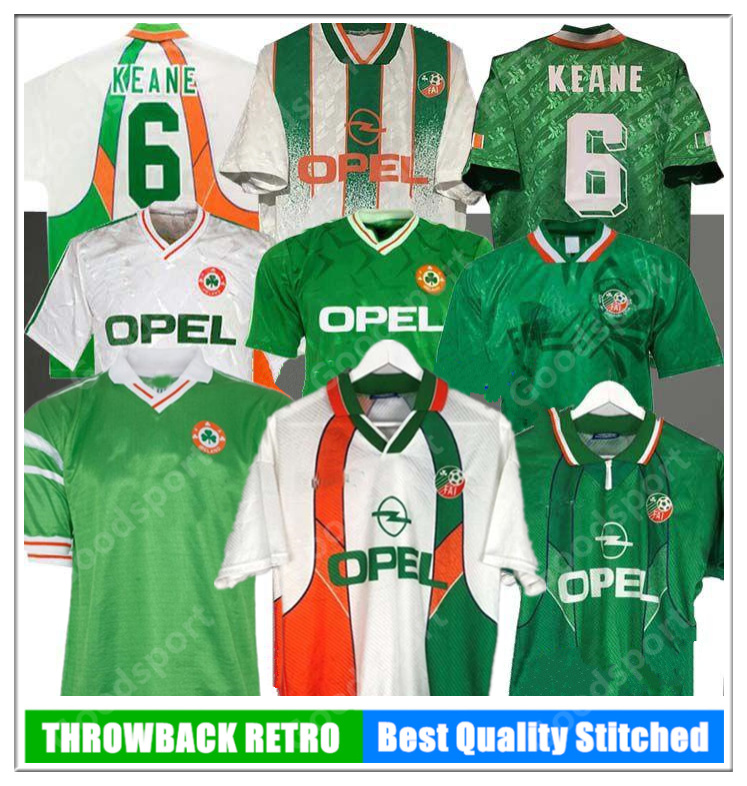 RETRO Ireland soccer jerseys vintage Irish Sheedy football shirts McGRATH KEANE STAUNTON TOWNSEND HOUGHTON ALDRIDGE COYNE ERT SHERIDAN, 94/96 away
RETRO Ireland soccer jerseys vintage Irish Sheedy football shirts McGRATH KEANE STAUNTON TOWNSEND HOUGHTON ALDRIDGE COYNE ERT SHERIDAN, 94/96 away