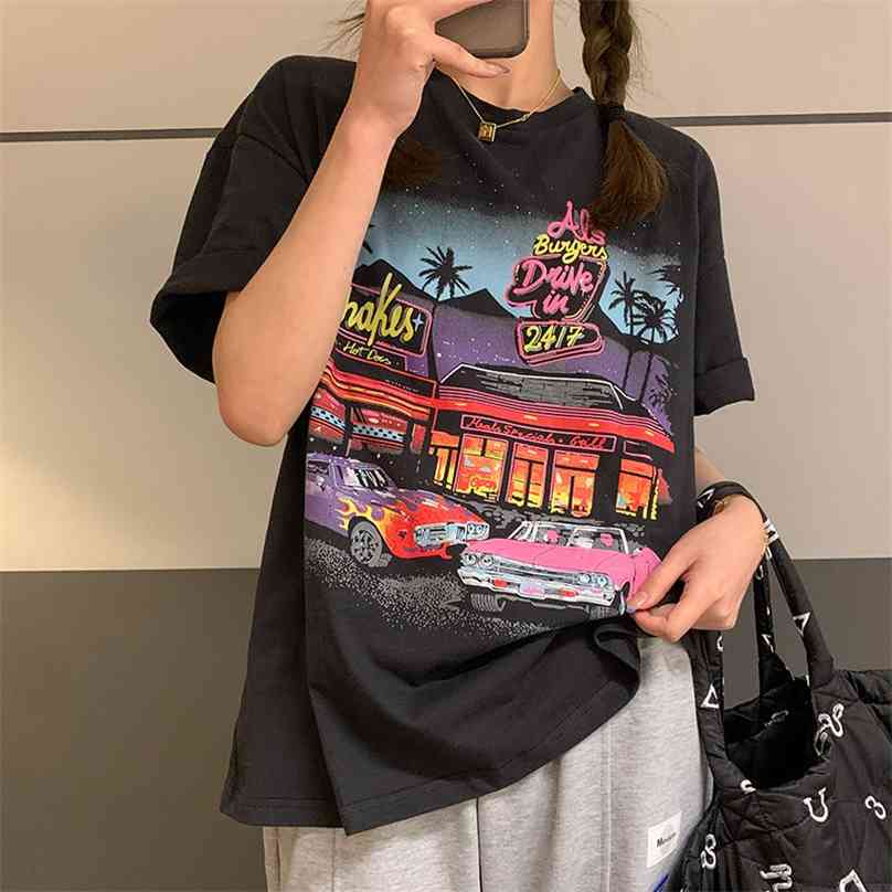Retro Comics American Casual Style Woman Tshirts Oversized Loose Summer Girls Tee Tops O-Neck Korean Fashion Kawaii Clothes 210720, Green tie dye
Retro Comics American Casual Style Woman Tshirts Oversized Loose Summer Girls Tee Tops O-Neck Korean Fashion Kawaii Clothes 210720, Green tie dye