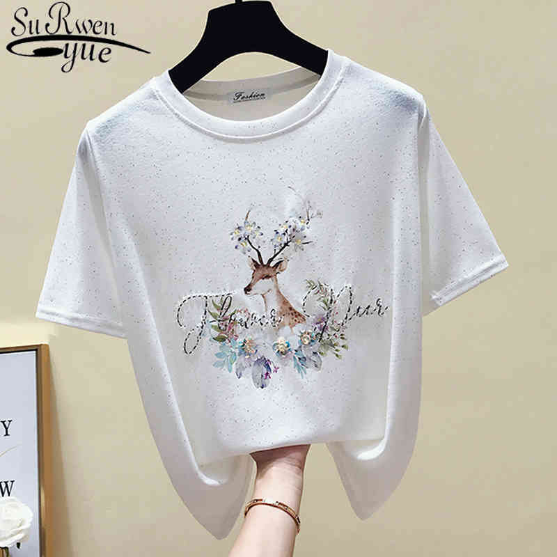 Korean Style Women Cotton Shirt Casual Vintage T White Pink Ladies Tops Short Sleeve O-neck 4874 50 210521
Korean Style Women Cotton Shirt Casual Vintage T White Pink Ladies Tops Short Sleeve O-neck 4874 50 210521