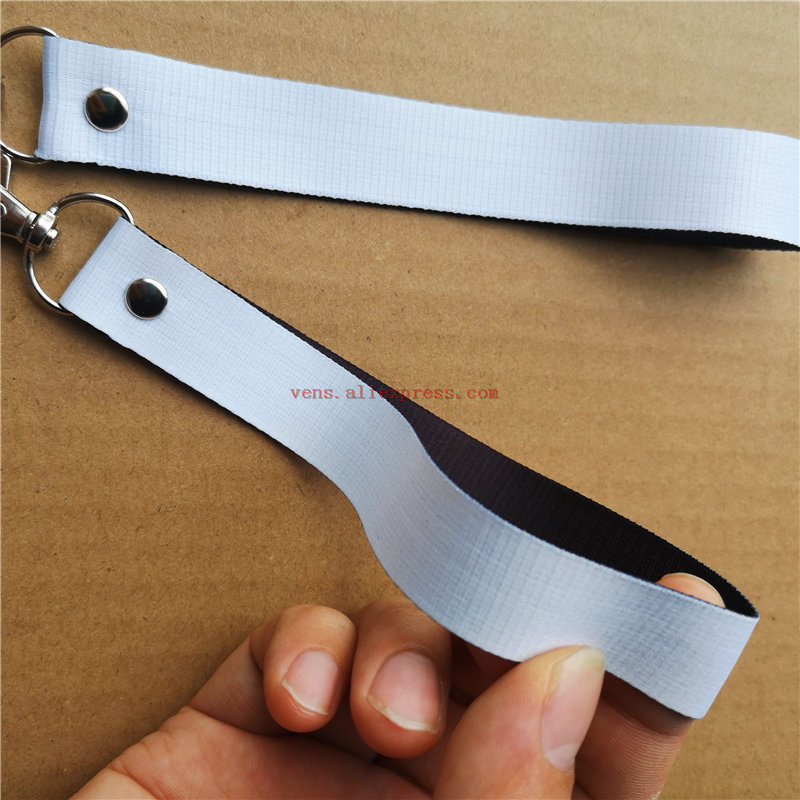 sublimation polyester white blank keychains key ring heat transfer printing blank diy materials 20pcs/lot 210409