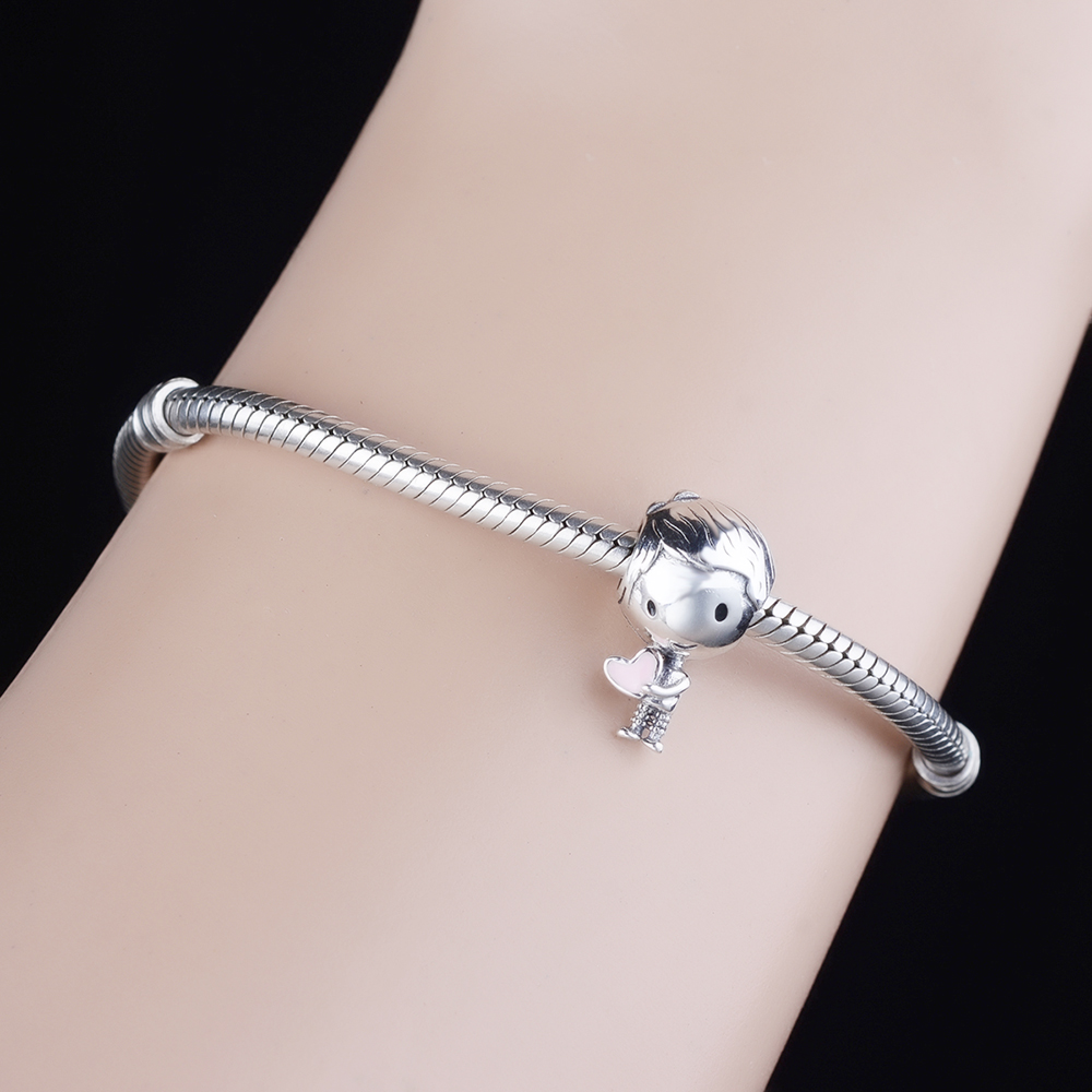Fit Original Charm Bracelet Authentic 925 Sterling Silver Boy And Girl Bead For Making Women Wedding Bride Berloque DIY