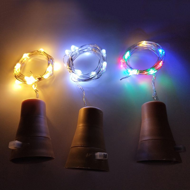 10/20 Led Solar Wine Bottles Kurk Shaped String Lights Night Fairy Christmas Fairy Light Outdoor Garland Snaren 40JA