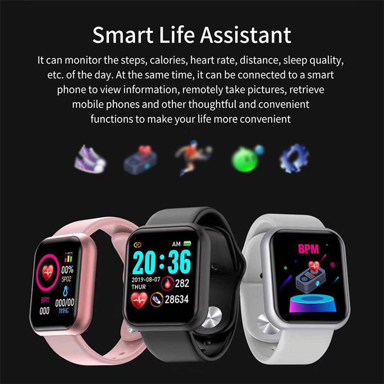 D20 Multiple sports modes smart watch with wrist optical heart rate sensor digital bracelet
D20 Multiple sports modes smart watch with wrist optical heart rate sensor digital bracelet