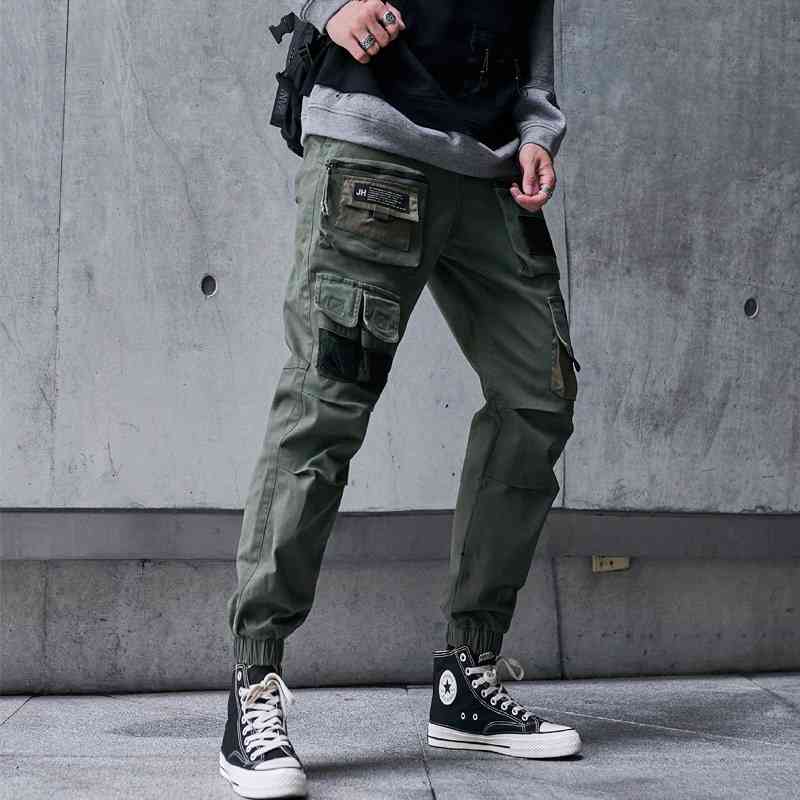 Cargo Pants Men Black Hip Hop Streetwear Fashion Cotton Joggers Sweatpants Casual Harem Trousers Summer Harajuku Clothing 210810