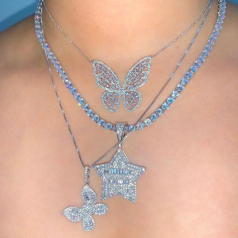 Fashion Bling Baguette Cubic Zirconia CZ Paved Women Girl Jewelry Cute Lovely Beautiful Butterfly Animal Necklace Chokers
Fashion Bling Baguette Cubic Zirconia CZ Paved Women Girl Jewelry Cute Lovely Beautiful Butterfly Animal Necklace Chokers