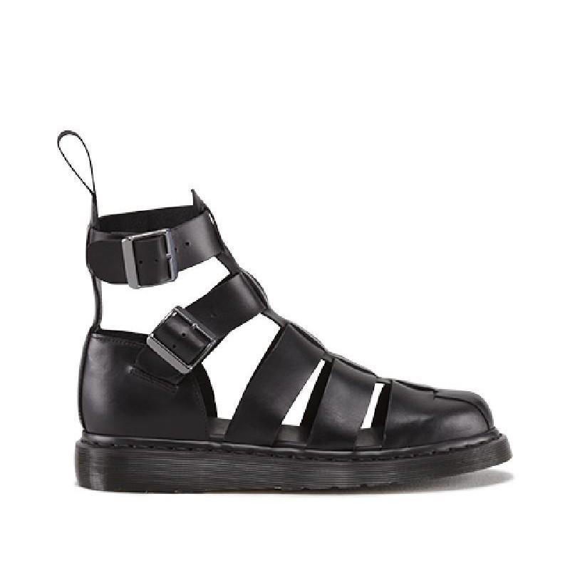 Sandals Summer Round Toe Mens High Top Thick Platform Gladiator Shoes Hollow Out Straps Beach Cowhide Genuine Leather Plus Size
