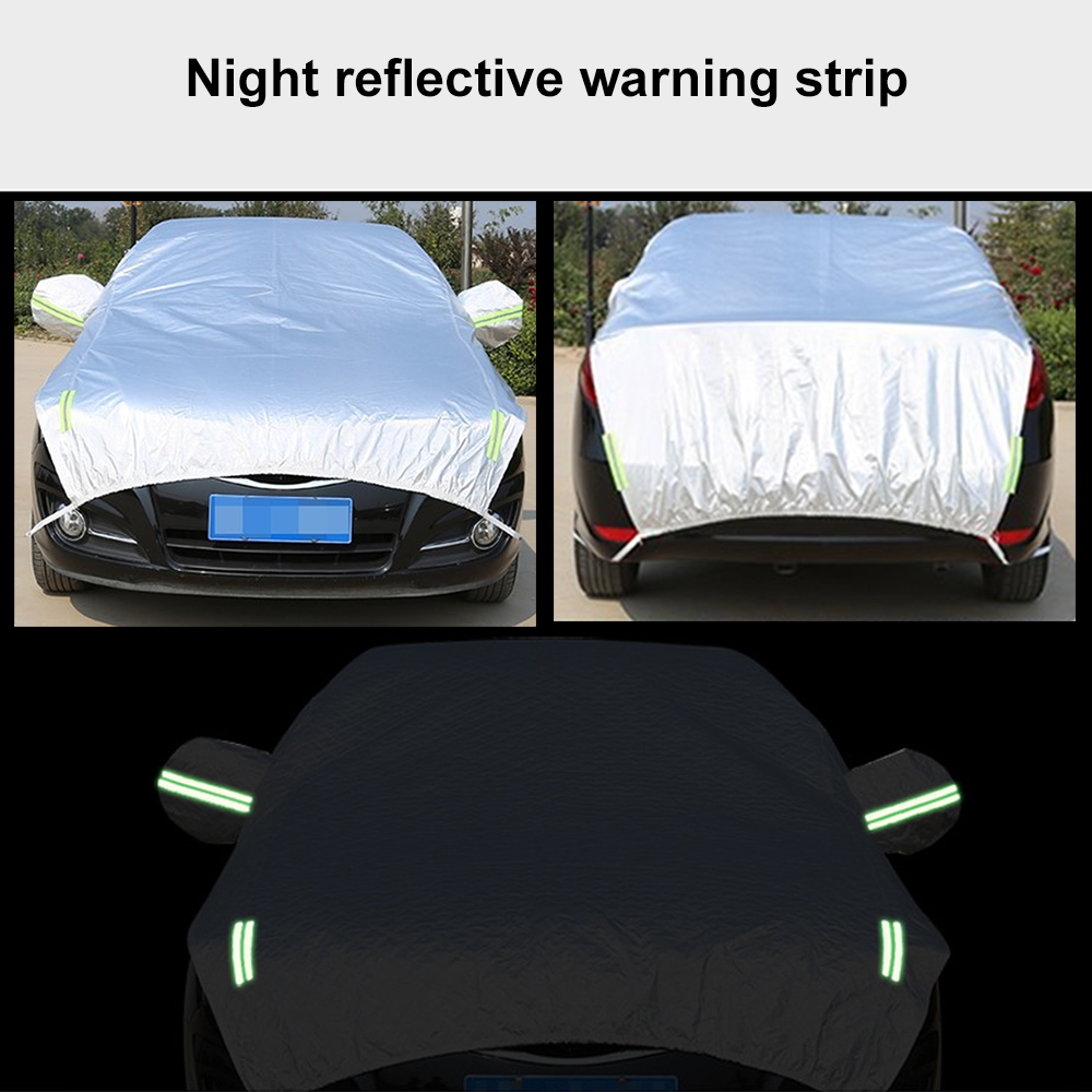 Car Half Covers Winter Snow Waterproof UV Dust Resistant Sunshade Dust Rain Protection Universal Cover for Sedans SUV Hatchback