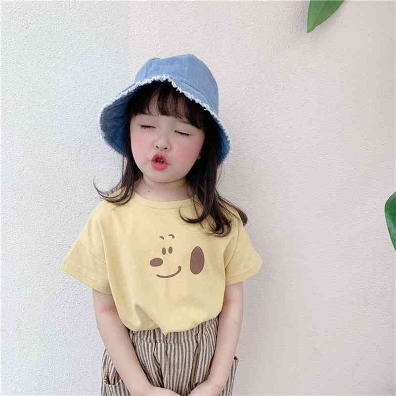 Korean style Summer cartoon short sleeve T shirts for boys and girls pure cotton casual Tops 210708, Yellow
Korean style Summer cartoon short sleeve T shirts for boys and girls pure cotton casual Tops 210708, Yellow